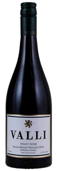 2018 Valli Bannockburn Vineyard Pinot Noir (Screwcap), 750ml