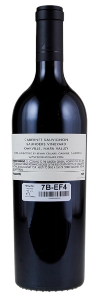 2018 Bevan Cellars Saunders Vineyard Cabernet Sauvignon, 750ml