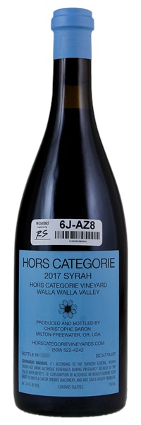 2017 Hors Categorie Hors Categorie Vineyard Syrah, 750ml