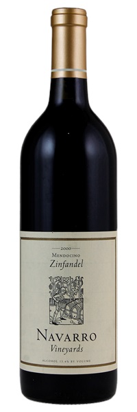 2000 Navarro Vineyards Zinfandel, 750ml