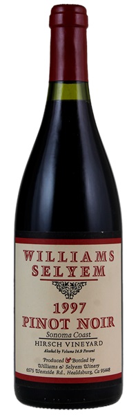 1997 Williams Selyem Hirsch Vineyard Pinot Noir, 750ml