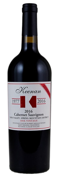 2016 Robert Keenan Winery Spring Mountain Reserve Cabernet Sauvignon, 750ml