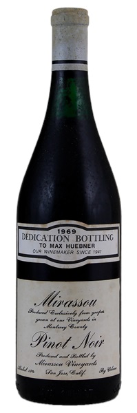 1969 Mirassou Dedication Bottling Pinot Noir, 750ml
