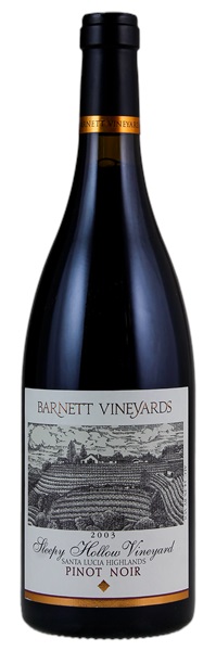 2003 Barnett Vineyards Sleepy Hollow Vineyard Pinot Noir, 750ml