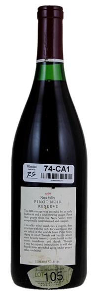 1986 Robert Mondavi Reserve Pinot Noir, 750ml