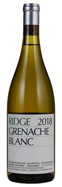 2018 Ridge Adelaida Vineyard Grenache Blanc, 750ml