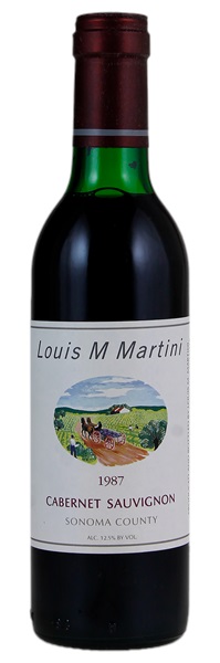1987 Louis M. Martini Sonoma County Cabernet Sauvignon, 375ml