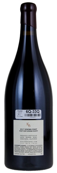 2017 Kosta Browne Sonoma Coast Pinot Noir, 1.5ltr