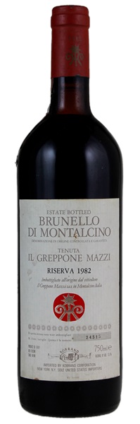 1982 Greppone Mazzi Brunello di Montalcino Tenuta Il Riserva, 750ml