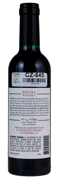 2002 Fenestra Winery Silvaspoons Vineyard Port, 375ml