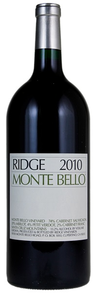 2010 Ridge Monte Bello, 3.0ltr