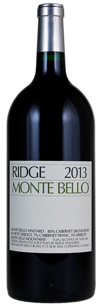 2013 Ridge Monte Bello, 3.0ltr