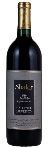 1989 Shafer Vineyards Cabernet Sauvignon, 750ml