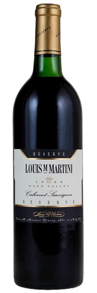 1988 Louis M. Martini Napa Valley Reserve Cabernet Sauvignon, 750ml