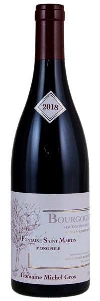 2018 Domaine Michel Gros Bourgogne Hautes-Côtes de Nuits Fontaine St Martin, 750ml