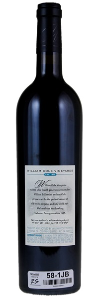 2017 William Cole Cuvee Claire Cabernet Sauvignon, 750ml