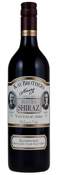 2016 Kay Brothers Amery Block 6 Shiraz (Screwcap), 750ml