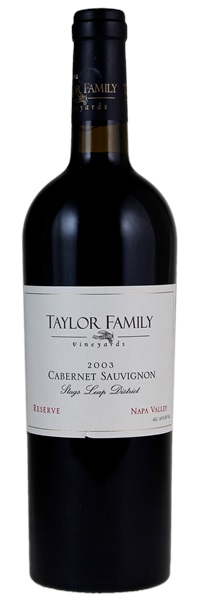 2003 Taylor Family Vineyards Reserve Cabernet Sauvignon, 750ml