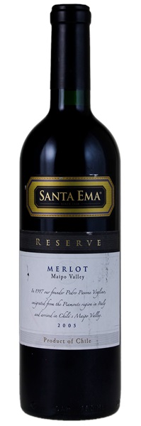 2005 Santa Ema Reserve Merlot, 750ml