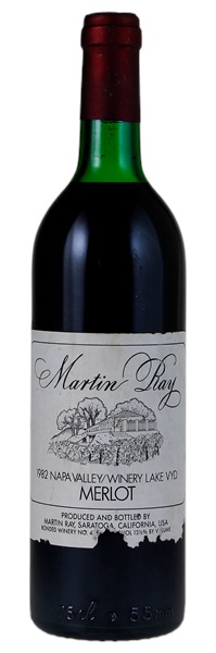 1982 Martin Ray Winery Lake Merlot, 750ml
