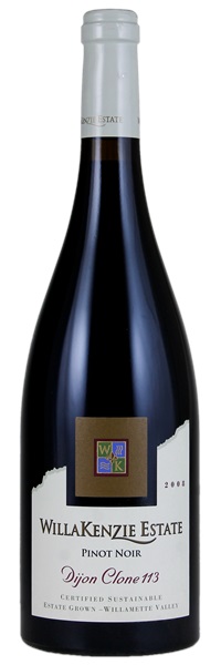 2008 WillaKenzie Estate Dijon Clone 113 Pinot Noir, 750ml