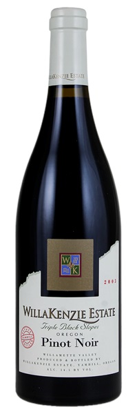 2003 WillaKenzie Estate Triple Black Slopes Pinot Noir, 750ml
