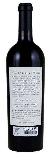 2017 Sky Devil Reisacher Vineyard Cabernet Sauvignon, 750ml