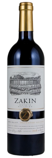 2018 Zakin Family Estate Hillside Proprietary Red Wine, 750ml