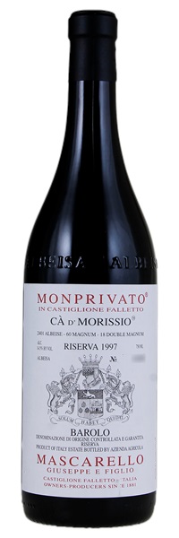 1997 Giuseppe E Figlio (Mauro) Mascarello Barolo Monprivato Ca d'Morissio Riserva, 750ml