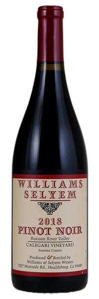 2018 Williams Selyem Calegari Vineyard Pinot Noir, 750ml