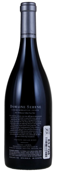 2017 Domaine Serene Distinguished Service Grace & Ken Evenstad Commemorative Cuvée Pinot Noir, 750ml