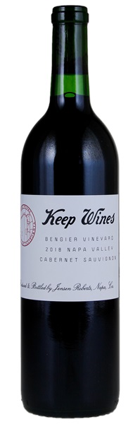 2018 Keep Wines Bengier Vineyard Cabernet Sauvignon, 750ml