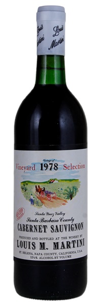 1978 Louis M. Martini Foxen Canyon Vineyard Selection Cabernet Sauvignon, 750ml