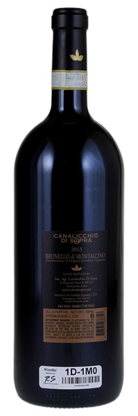 2013 Canalicchio di Sopra Brunello di Montalcino, 1.5ltr
