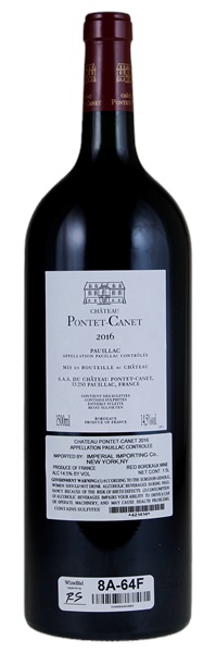2016 Château Pontet-Canet, 1.5ltr