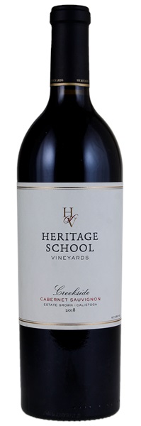 2018 Heritage School Vineyards Julie's Creekside Vineyard Cabernet Sauvignon, 750ml