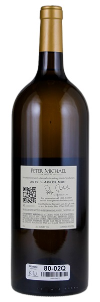 2019 Peter Michael L'Apres Midi, 1.5ltr