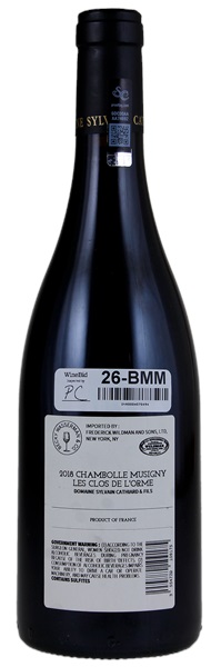 2018 Sylvain Cathiard Chambolle Musigny Les Clos de l'Orme, 750ml