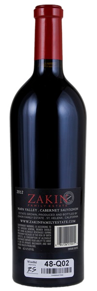 2012 Zakin Family Estate Cabernet Sauvignon, 750ml