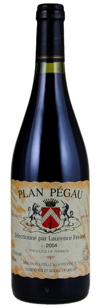 N.V. Domaine du Pegau Plan Pegau Selectionne Laurence Feraud Vin de Table Lot 2004, 750ml