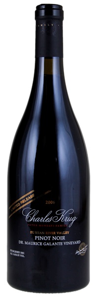 2006 Charles Krug (Peter Mondavi Family) Ltd. Release Dr. M Galante Pinot Noir, 750ml