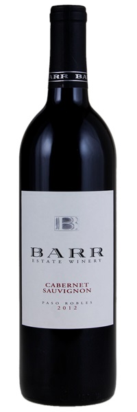 2012 Barr Estate Winery Cabernet Sauvignon, 750ml