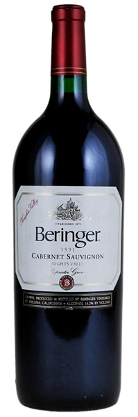 1991 Beringer Knights Valley Cabernet Sauvignon, 1.5ltr