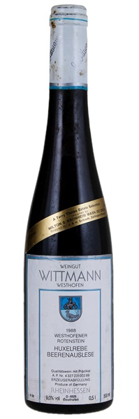 1988 Wittmann Westhofener Rotenstein Huxelrebe Beerenauslese #2, 500ml