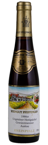 1986 Weingut Pfeffingen Ungsteiner Honigsackel Gewurztraminer Auslese #6, 375ml