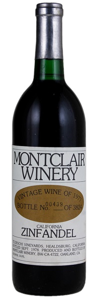 1977 Montclair Winery Zinfandel, 750ml