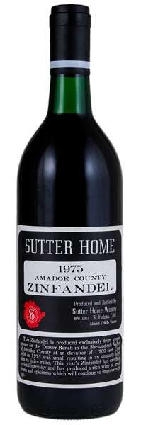 1975 Sutter Home Amador County Zinfandel, 750ml