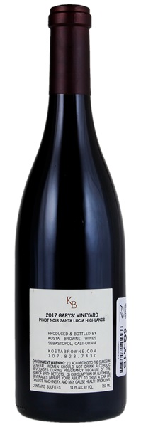 2017 Kosta Browne Garys' Vineyard Pinot Noir, 750ml