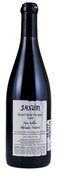 2016 Saxum Heart Stone Vineyard, 750ml