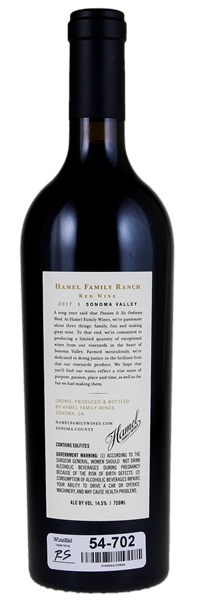 2017 Hamel Family Wines Hamel Family Ranch, 750ml